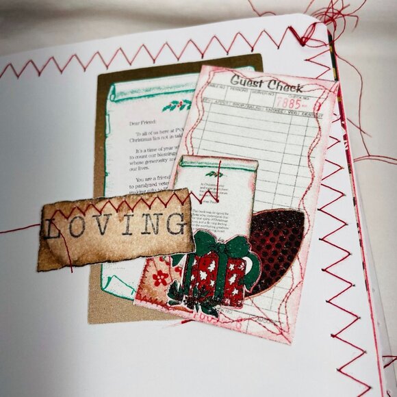 Loaded Merry Christmas Junk Journal, 6 Piece Book Charm, Bookmark, More Ephemera - Picture 9 of 11